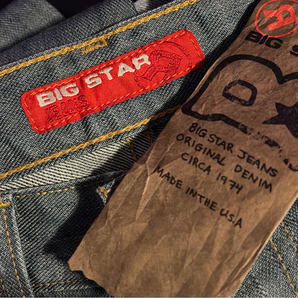 BIG STAR NWT Vintage Medium Wash Pioneer Bootcut Jeans 32 - Picture 10 of 14